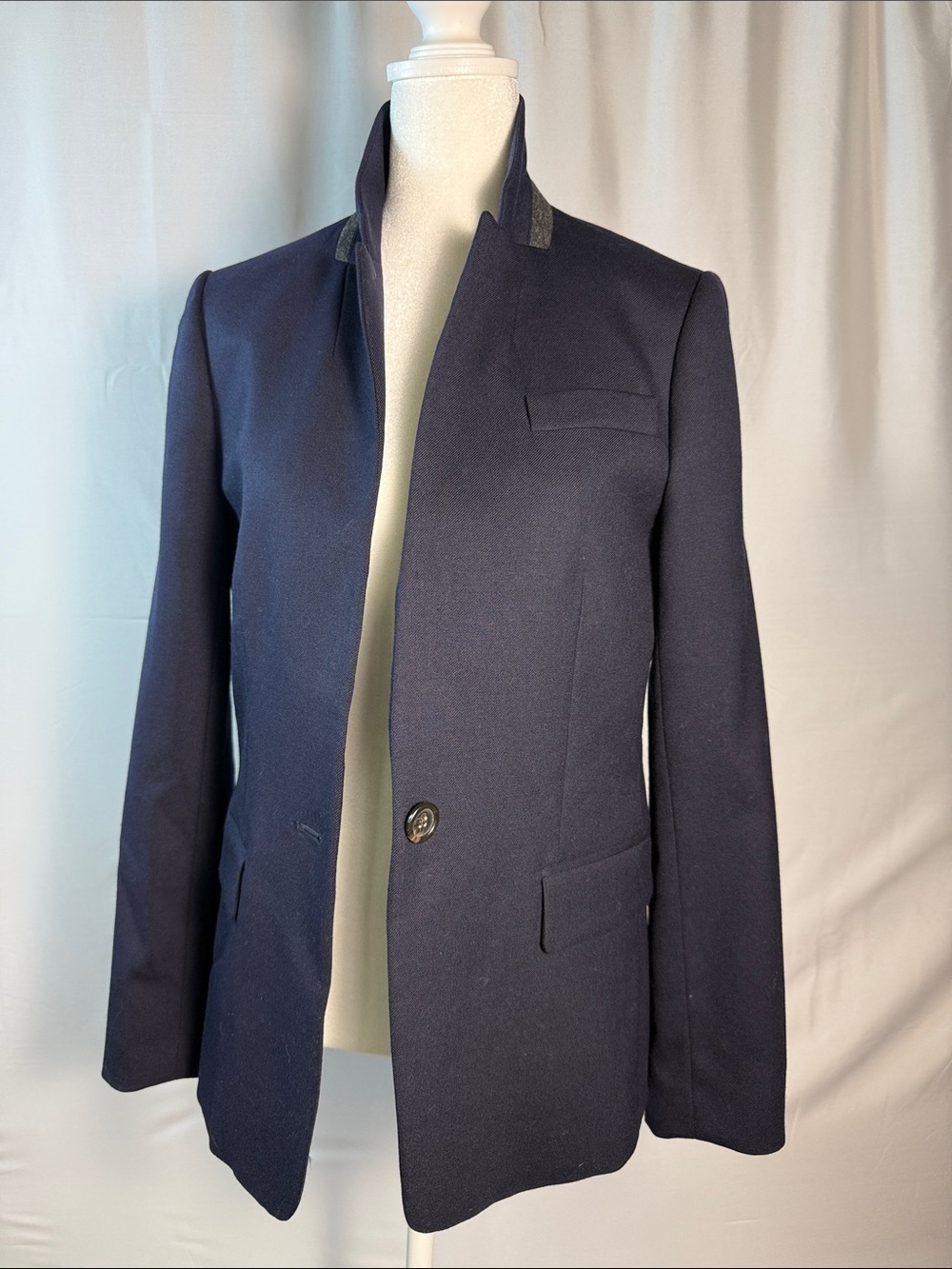 J. Crew Navy Single-Button Blazer
